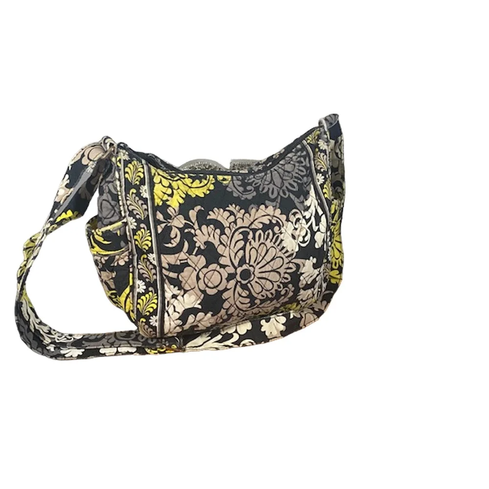 Vera Bradley Women’s Yellow Floral Quilted Shoulder Bag Purse